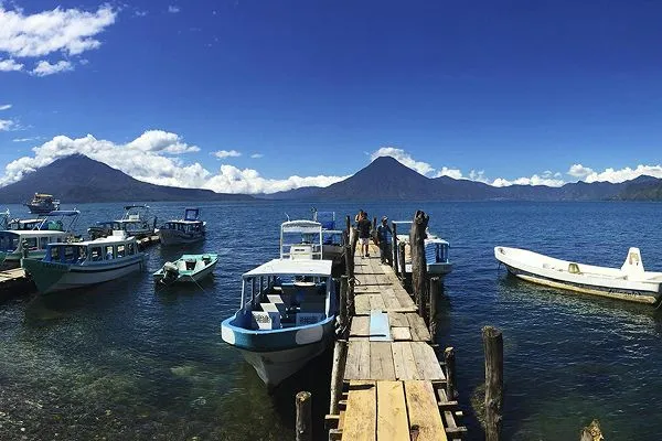 Boat journey to Lake Atitlan