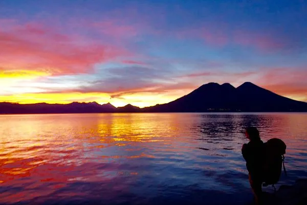 Sunrise and Sunset Lake Atitlan