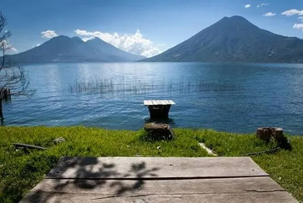 Volcano views at Lake Atitlán